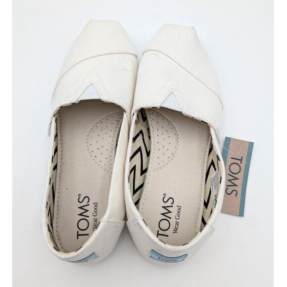 TOMS Alpargata Plus Espadrille Flats Shoes Women's White Size US7.5 EU38 - Picture 9 of 12